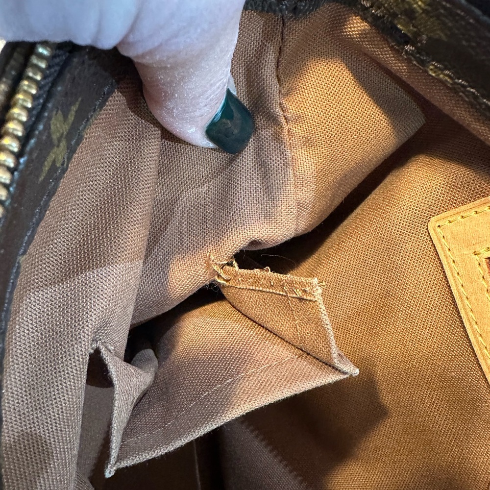 Louis Vuitton Monogram Canvas Tote in Brown and Tan Leather Trim - Picture 2 of 15